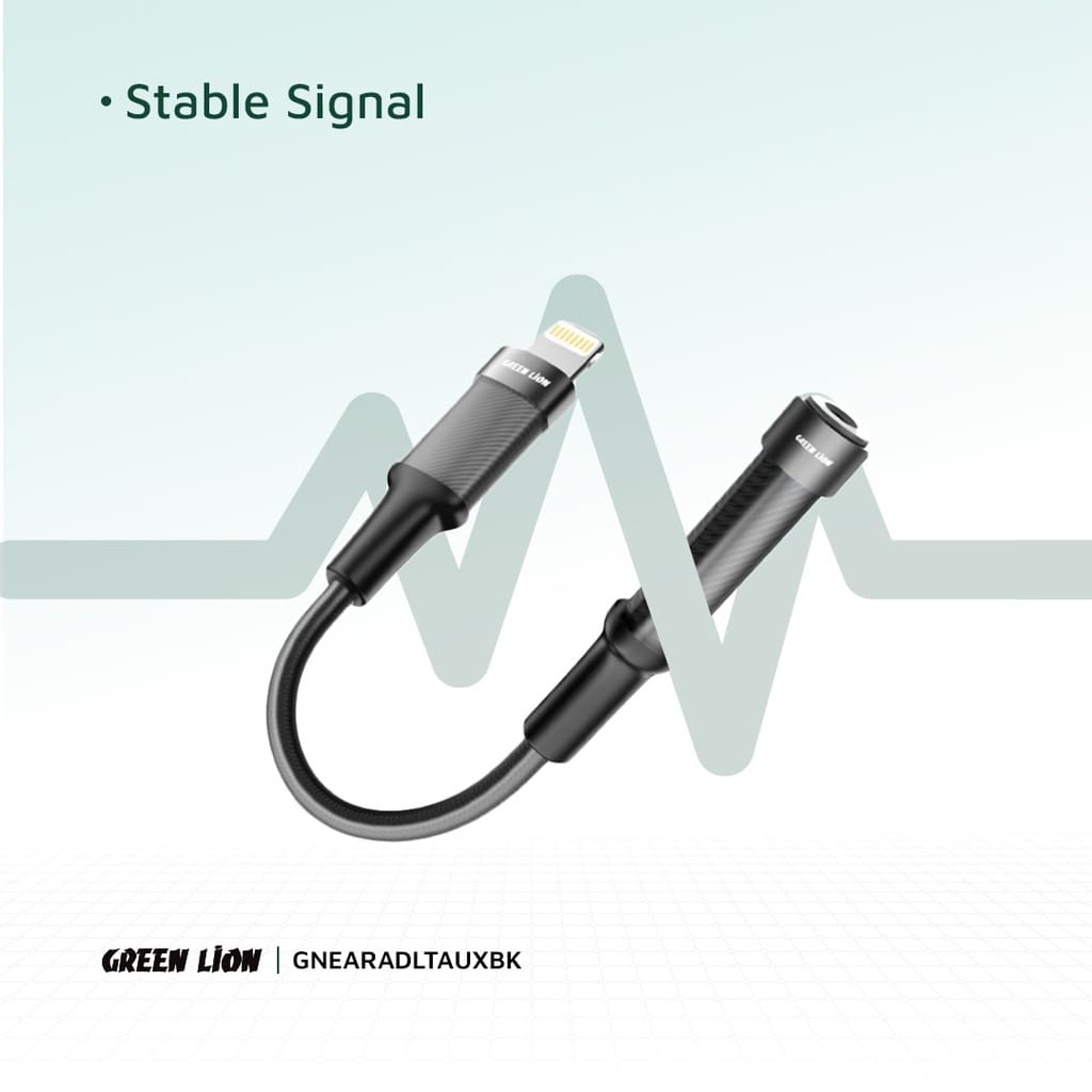 Green Lion Earphone Adapter (12cm) Lightning To 3.5 Audio jack 4
