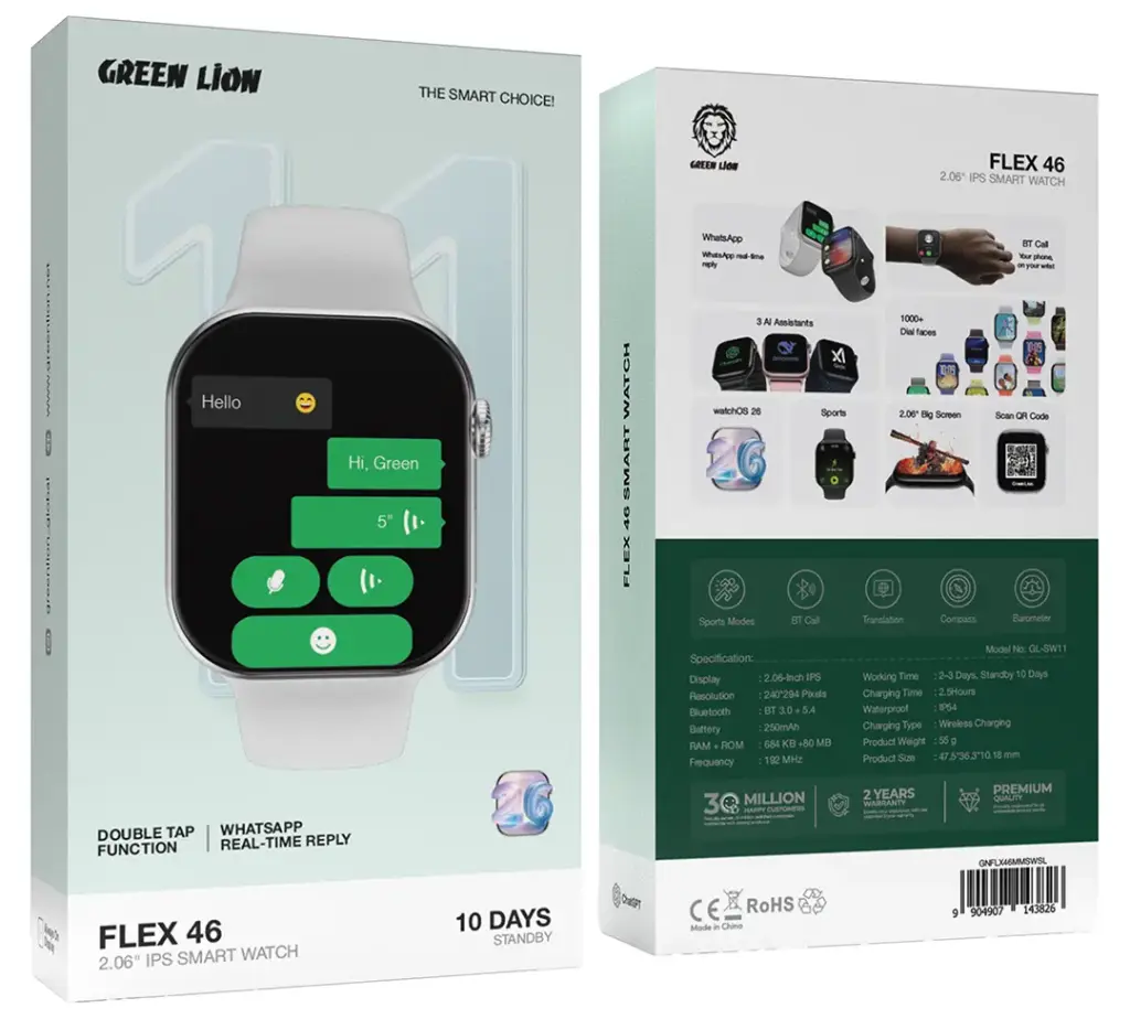 Green Lion Flex 46 - 2.06'' IPS Smart Watch 2