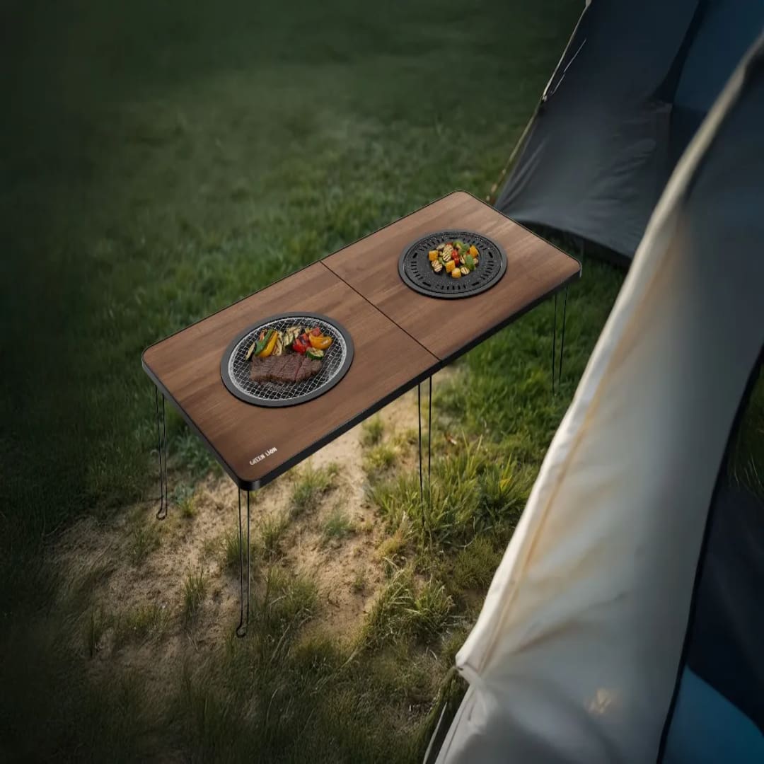 Green Lion Fold Grill Mate Camping BBQ Table 3