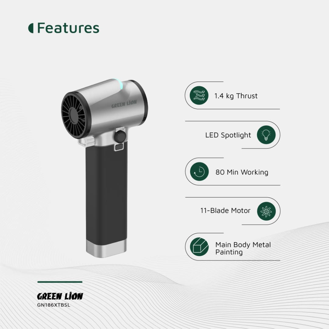 Green Lion Portable Handheld Fan 8
