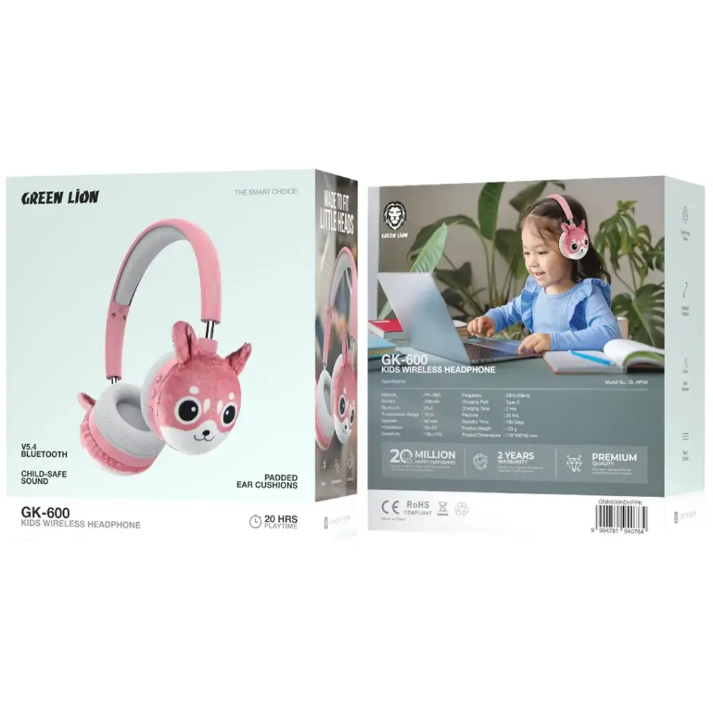 Green Lion GK-600 Kids Wireless Headphone 3