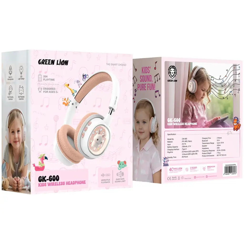 Green Lion GK-600 Kids Wireless Headphone 2