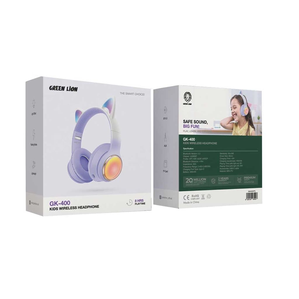 Green Lion GL-400 Kids Wireless Head Phone 2