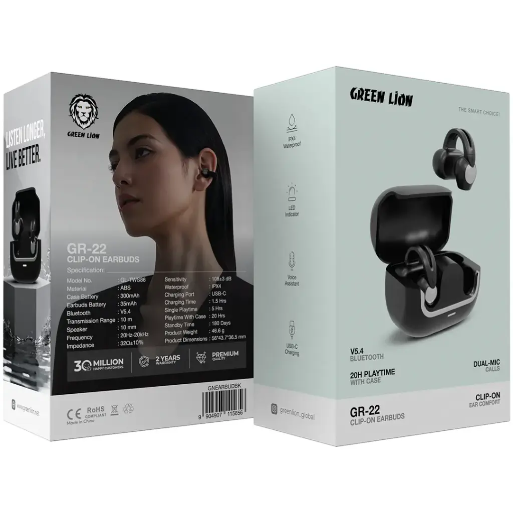 Green Lion GR-22 Clip-On Earbuds 4