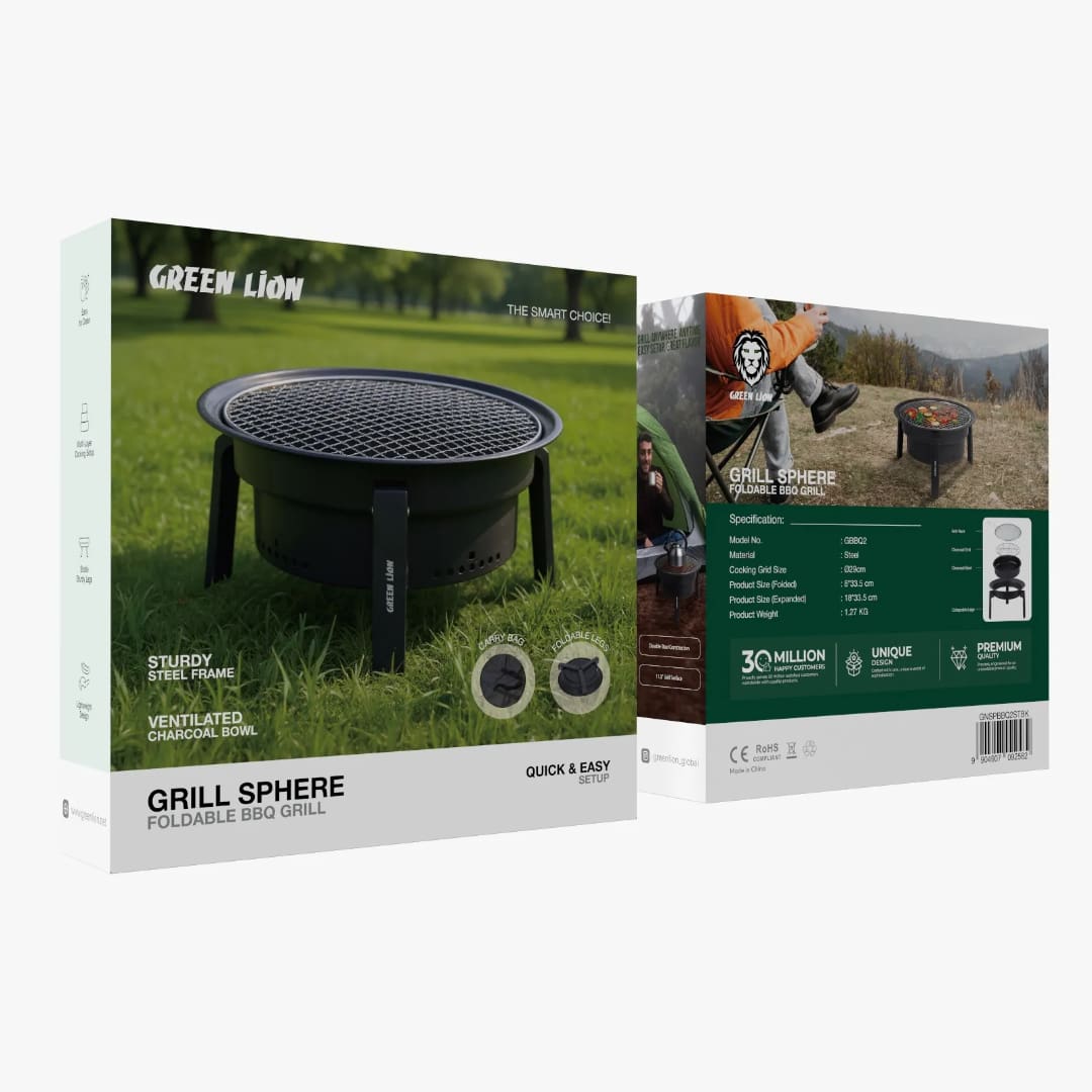 Green Lion Grill Sphere Foldable BBQ Grill 5