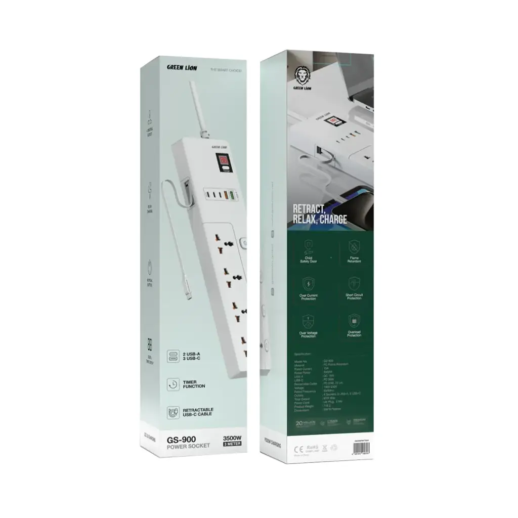 Green Lion GS-900 Power Socket 3M 3500W 2