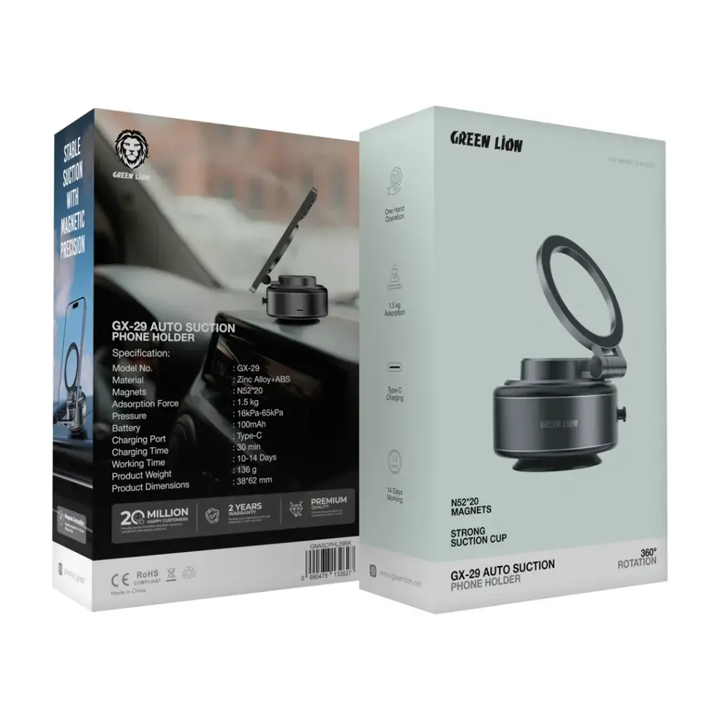 Green Lion GX-29 Auto Suction Phone Holder 6