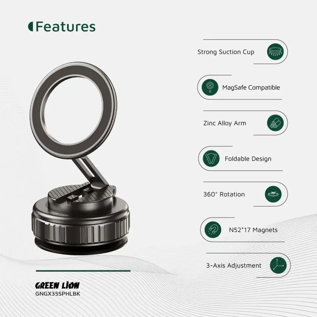 Green Lion GX-35 Suction Phone Holder 7
