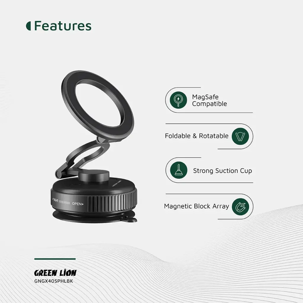 Green Lion GX-40 MagSafe Suction Phone Holder 6