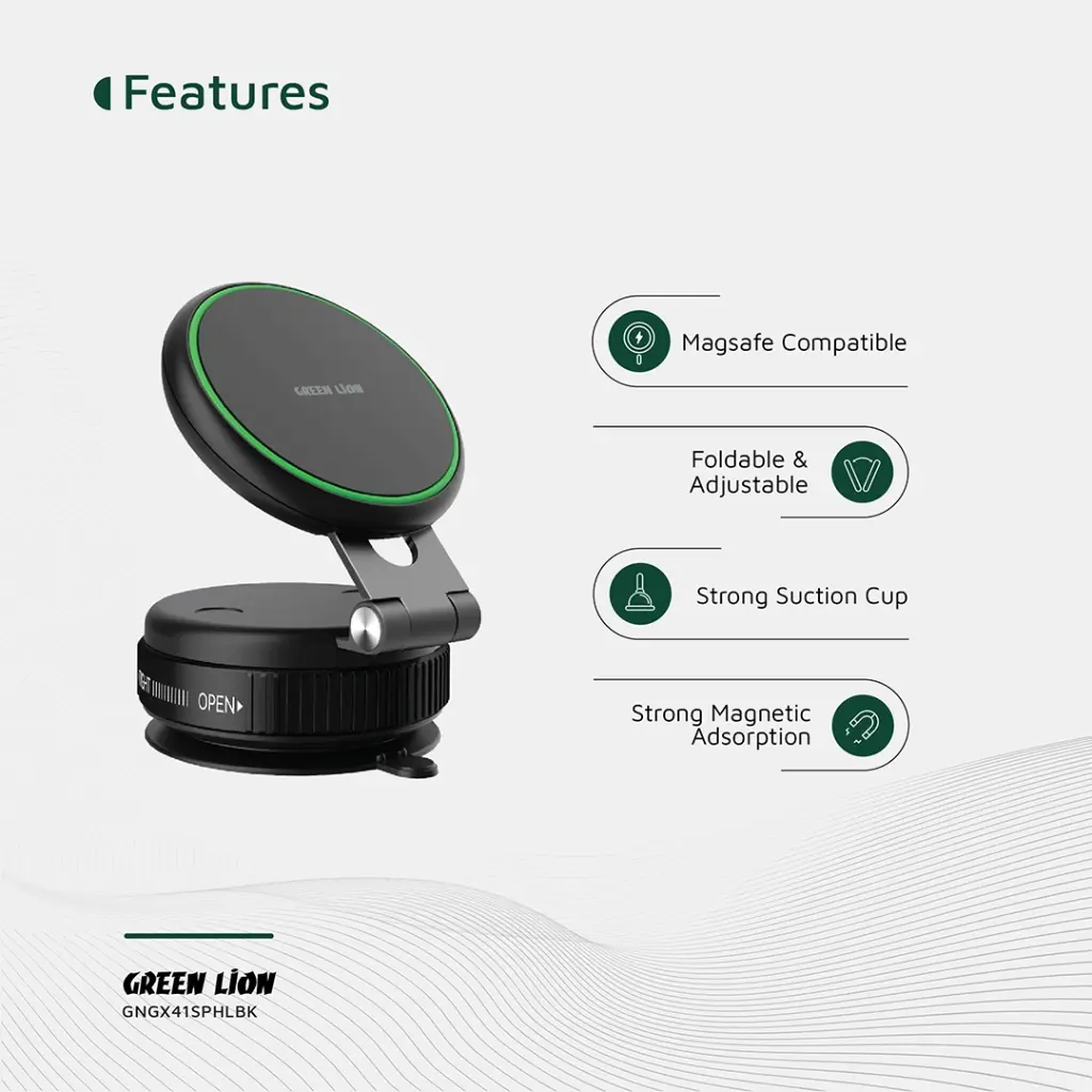 Green Lion GX-41 MagSafe Suction Phone Holder 6