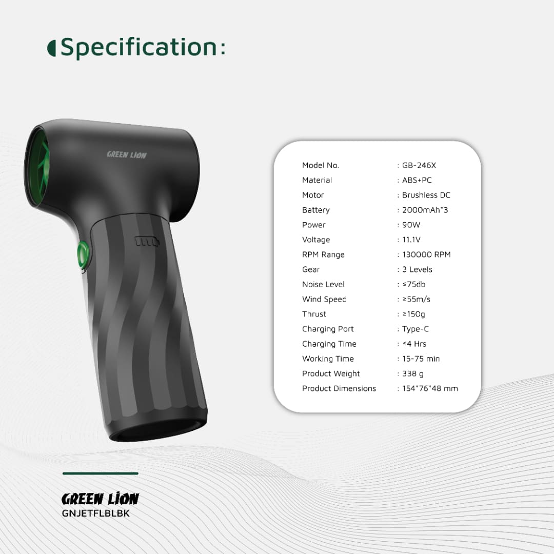 Green Lion Portable Handheld Fan 7