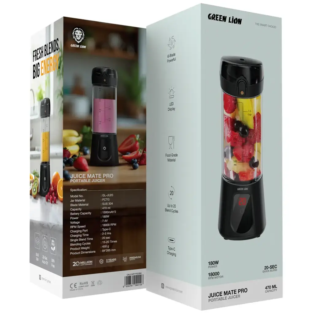 Green Lion Juice Mate Pro Portable Juicer 470mL 2