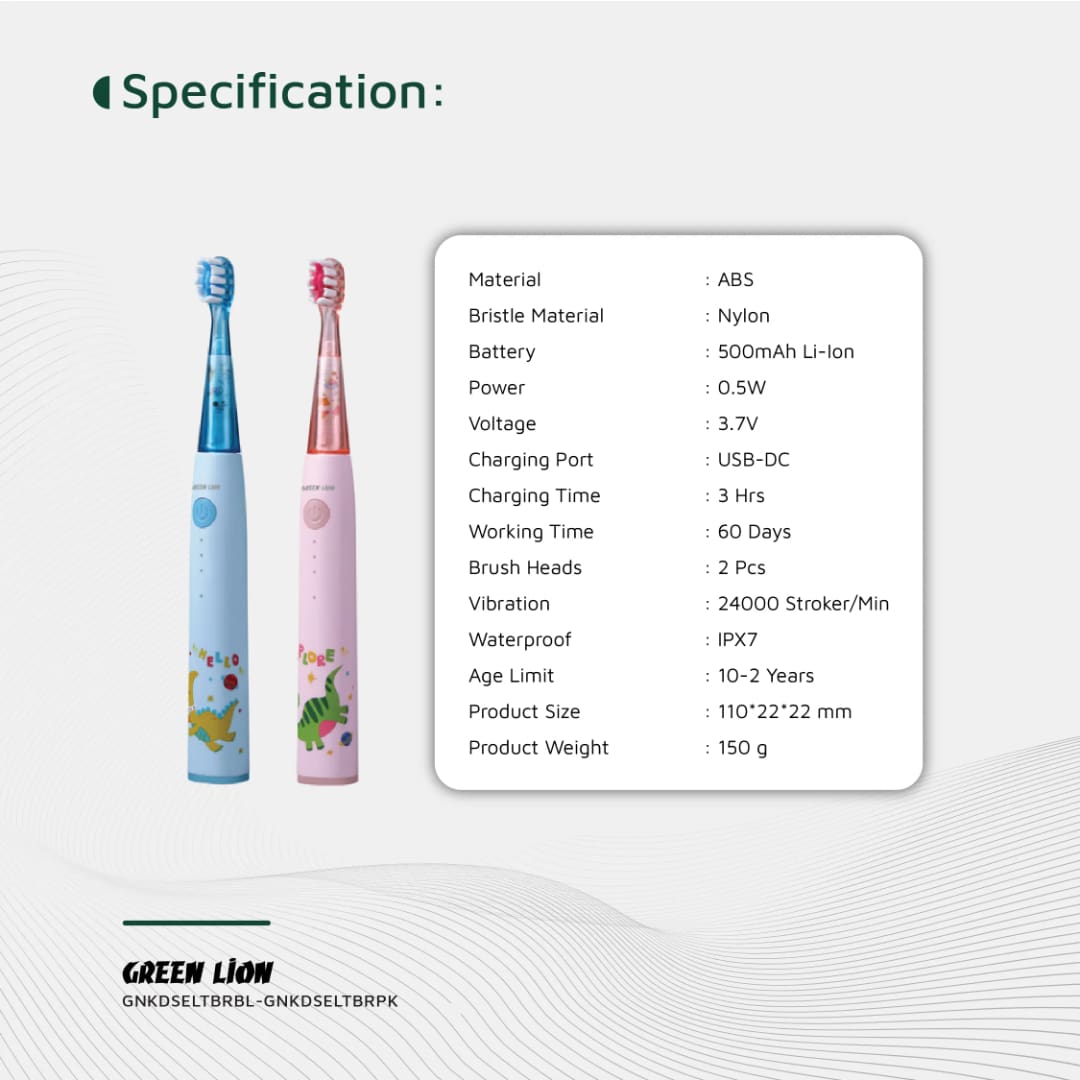 Green Lion Kids Electric Toothbrush 4