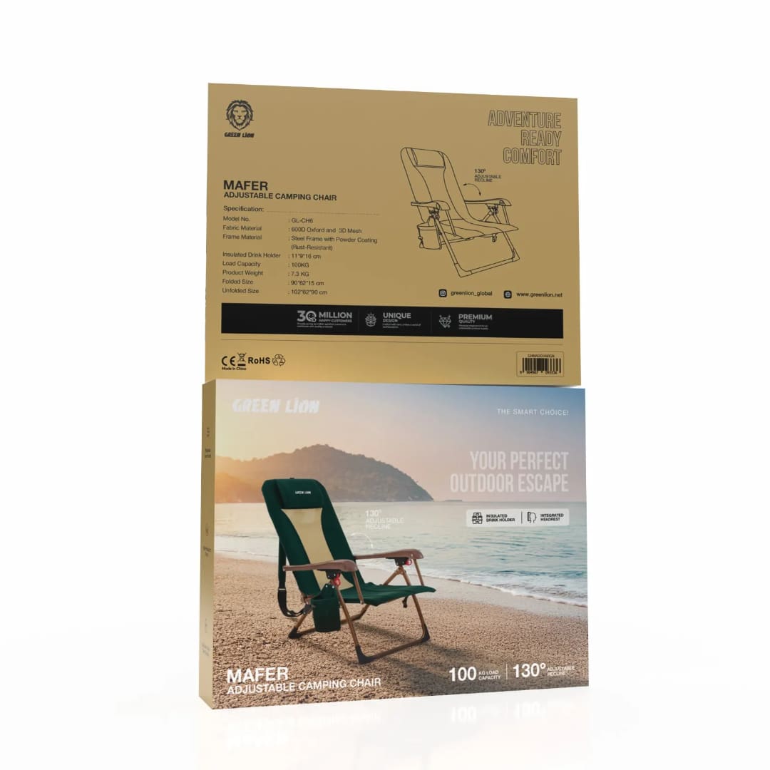 Green Lion Mafer Adjustable Camping Chair 3