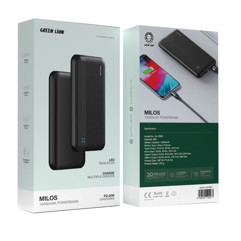 Green Lion Milos 10000mAh Powerbank PD20W 2