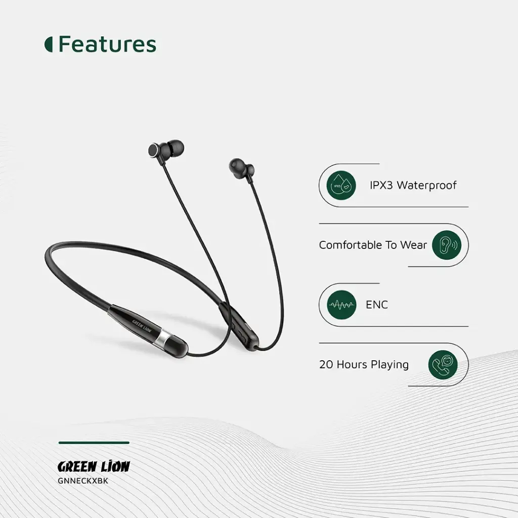 Green Lion Neck X Wireless Neckband 6