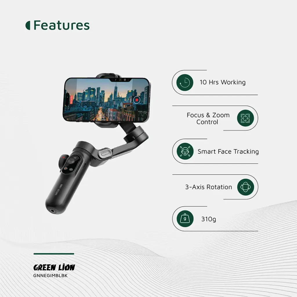 Green Lion New York Gimbal Smart Face Tracking 8