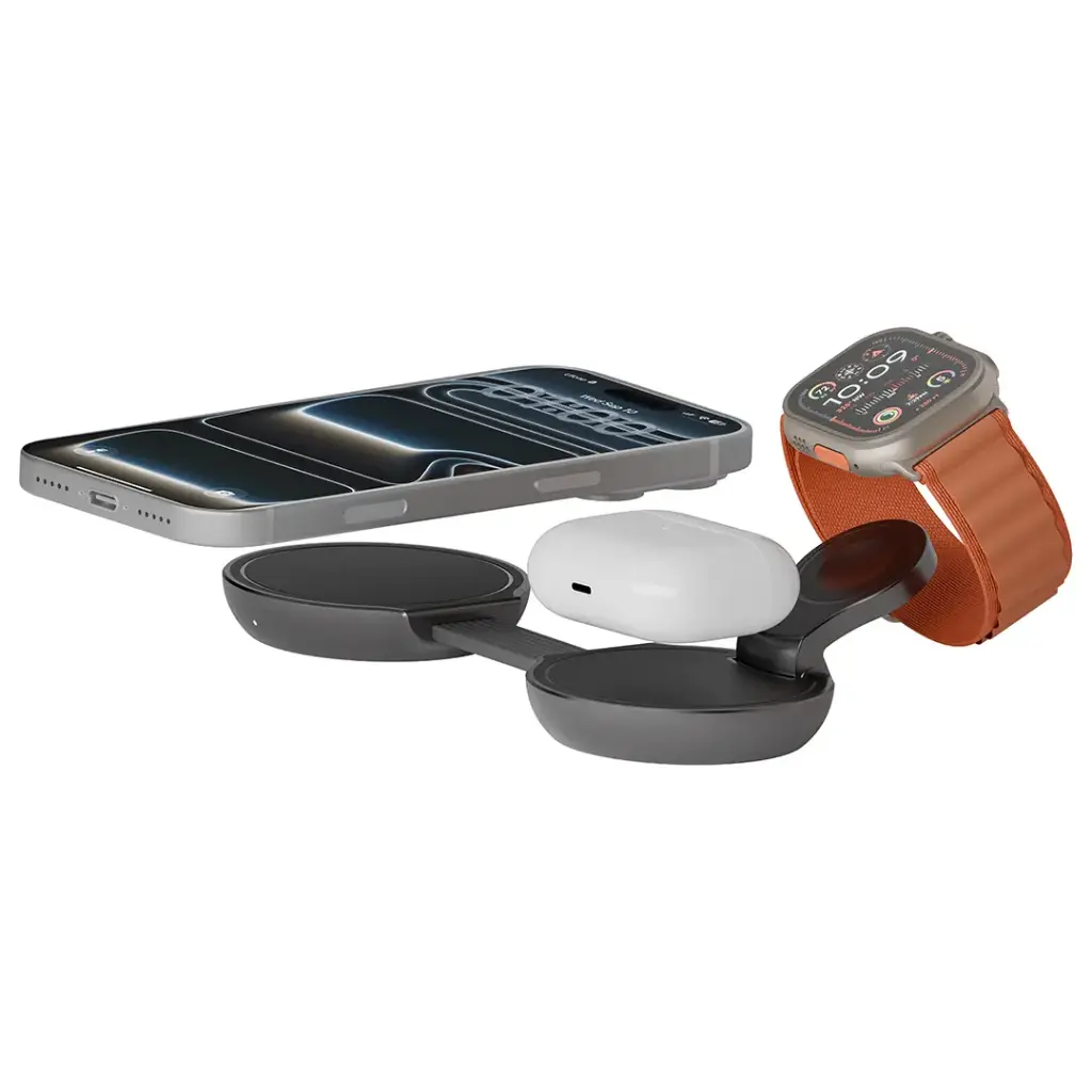 Green Lion Qi2.2 Tri-Charge Foldable Magnetic Wireless Charger 25W 3