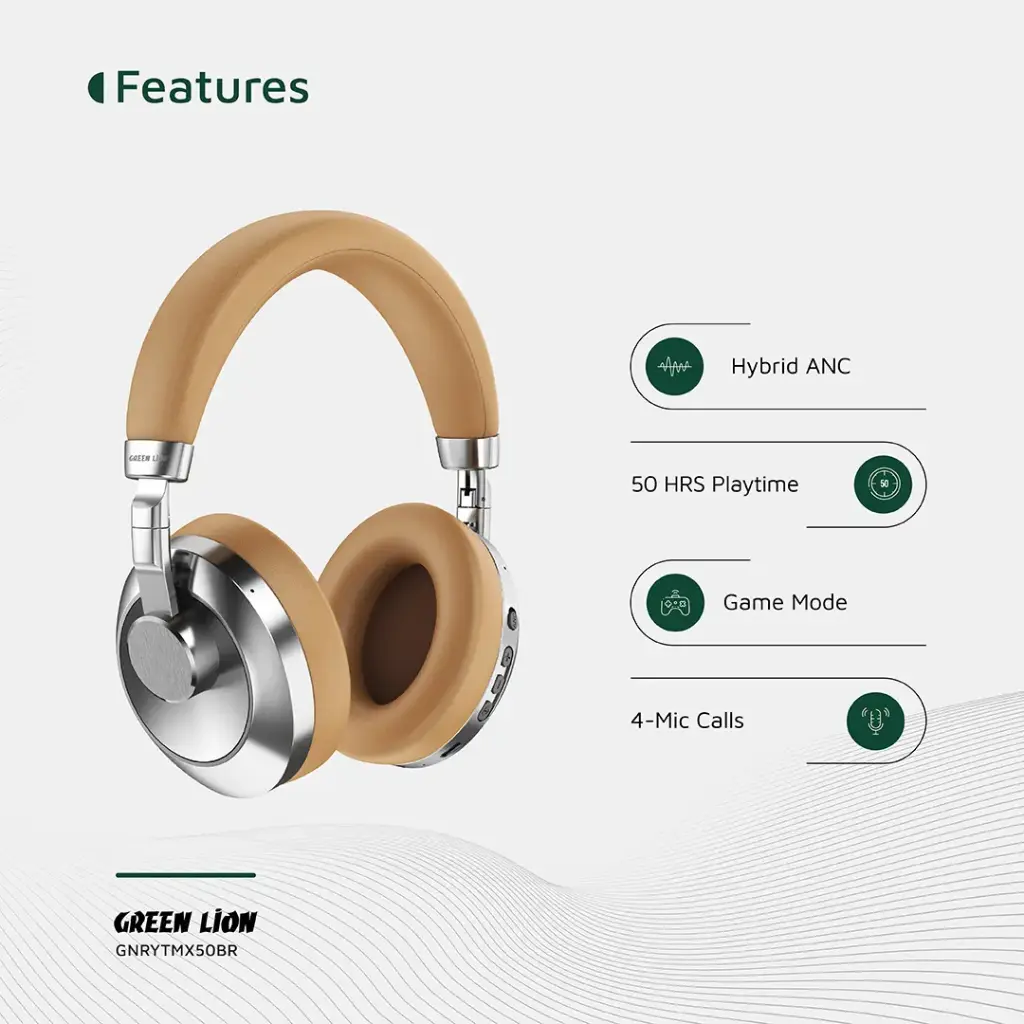Green Lion Rhythm X50 ANC Wireless Headphone 6