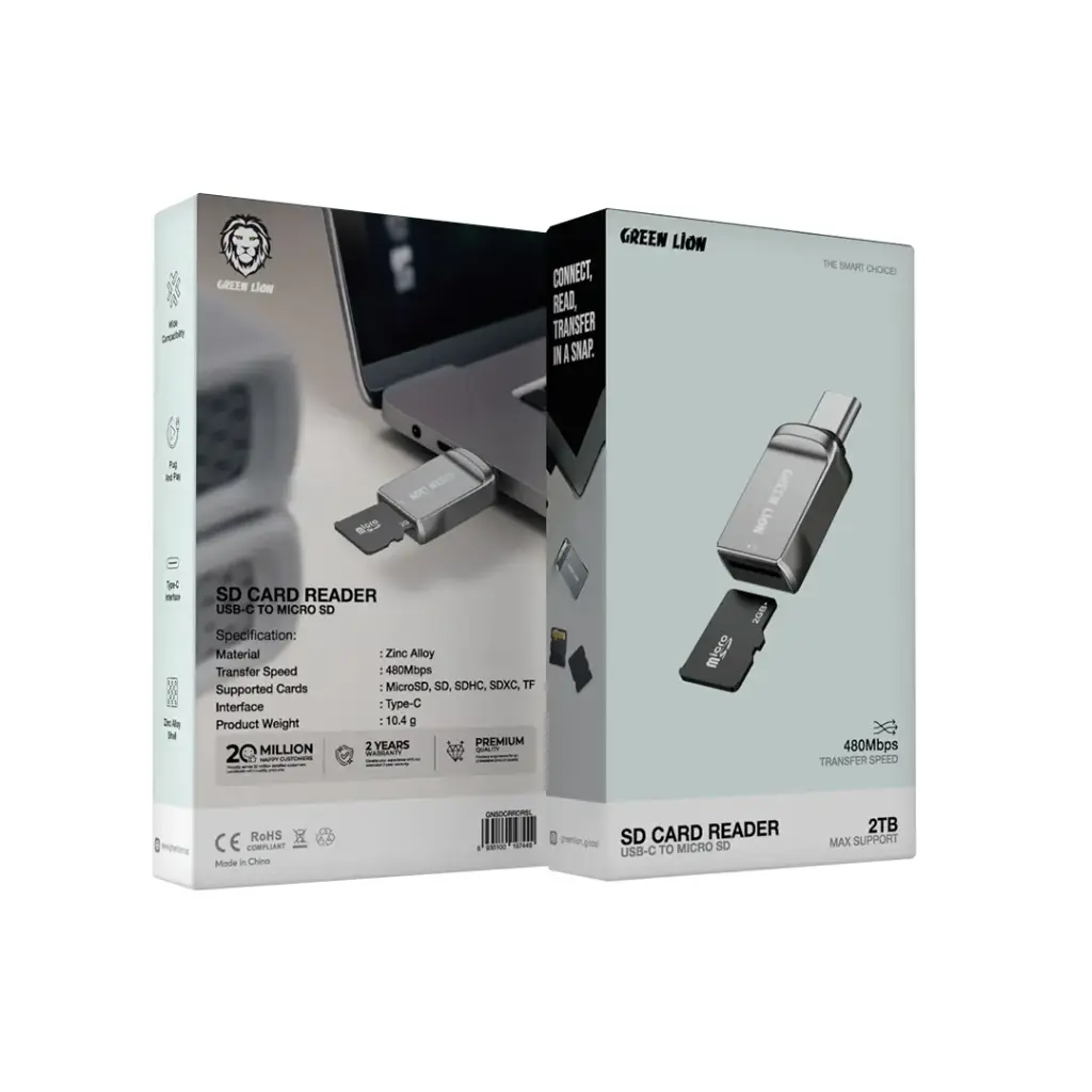 Green Lion SD Card Reader USB C to Micro SD 2