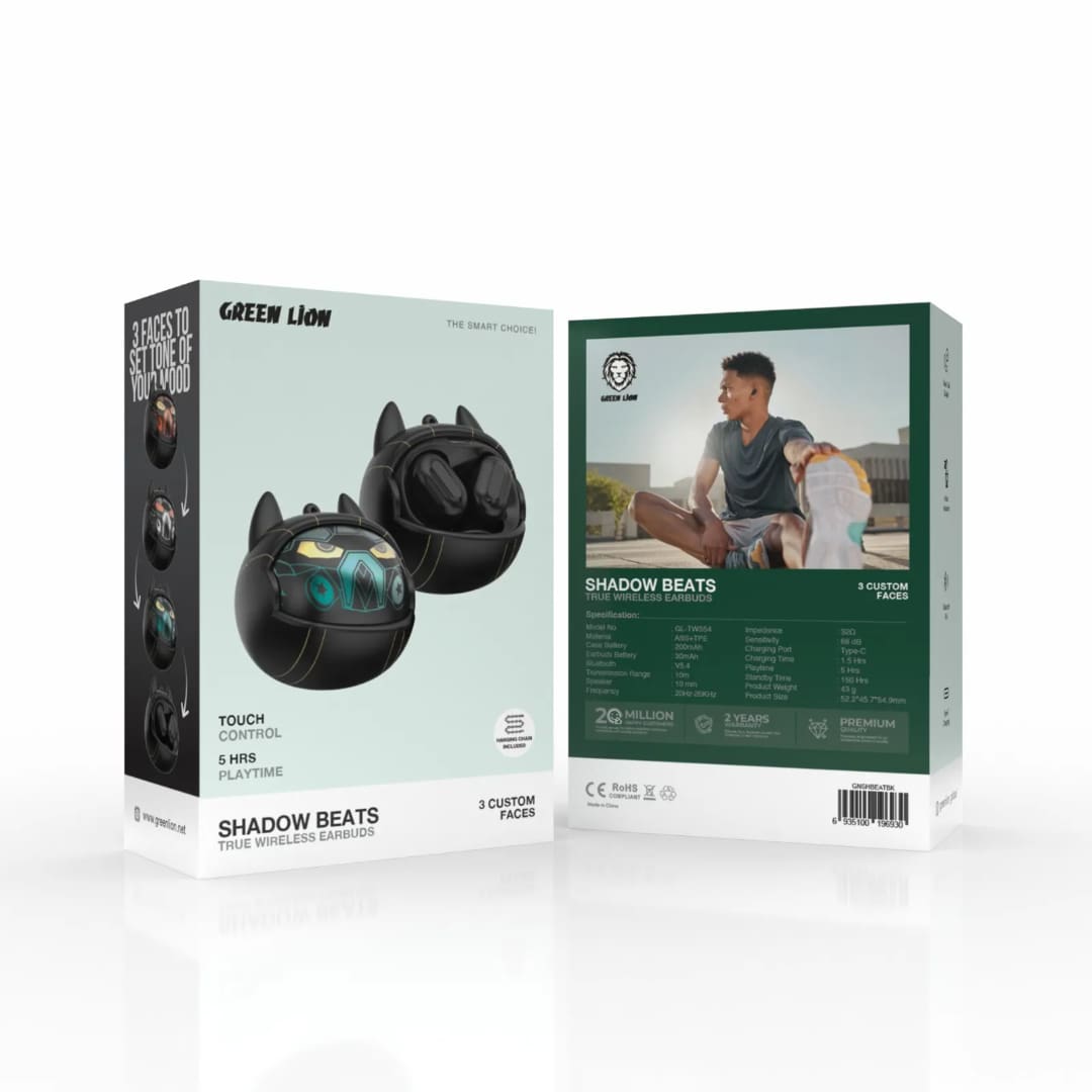 Green Lion Shadow Beats True Wireless Earbuds 6