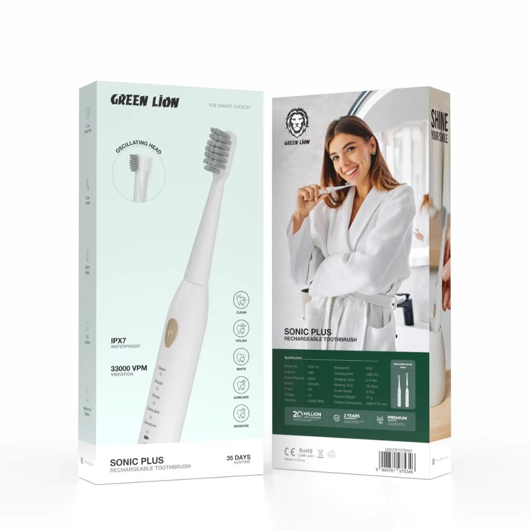Green Lion Sonic Plus Rechargeable Toothbrush 4