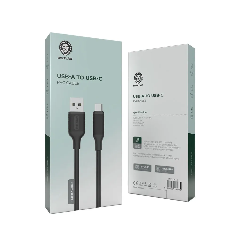 Green Lion USB-A to Micro USB PVC Cable 1m 2