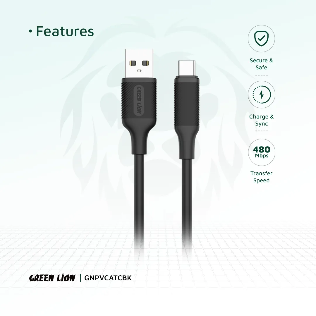 Green Lion USB-A to Micro USB PVC Cable 1m 5