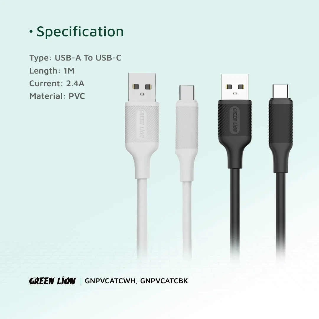 Green Lion USB-A to Micro USB PVC Cable 1m 6