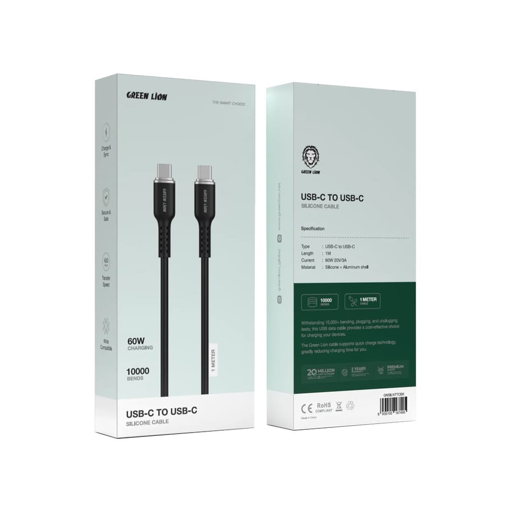 Green Lion USB-C to USB-C Silicone Cable 2