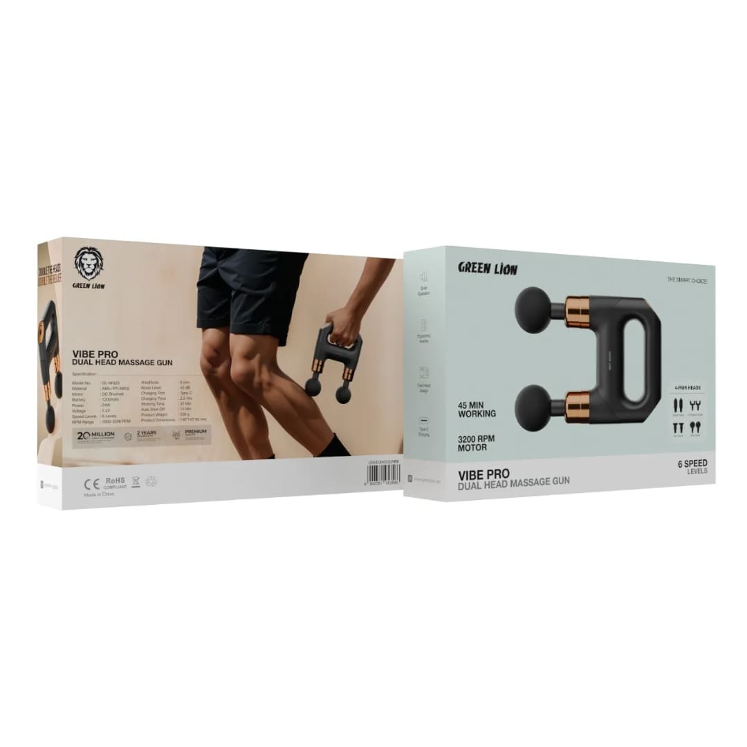 Green Lion Vibe Pro Dual Head Massage Gun 6