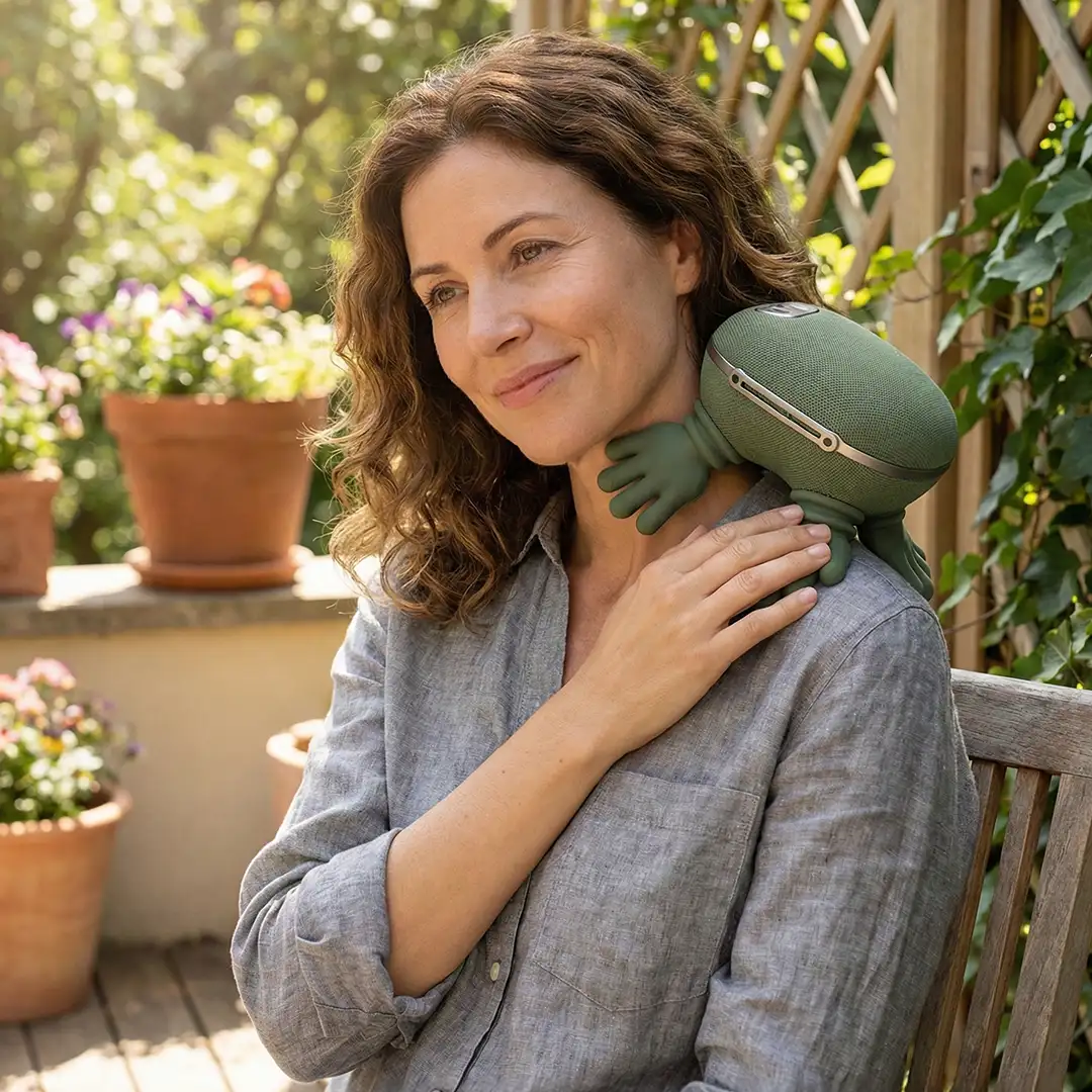Heated Shiatsu Massager  Human-Like Neck &amp; Back Relief Anywhere 4