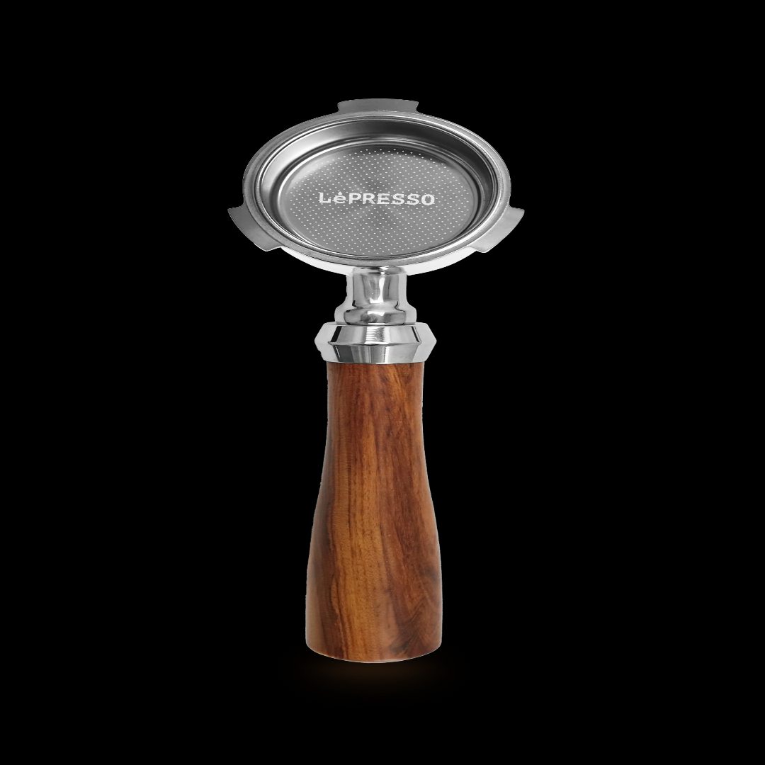 LePRESSO Espresso Portafilter with Wooden Handle 5