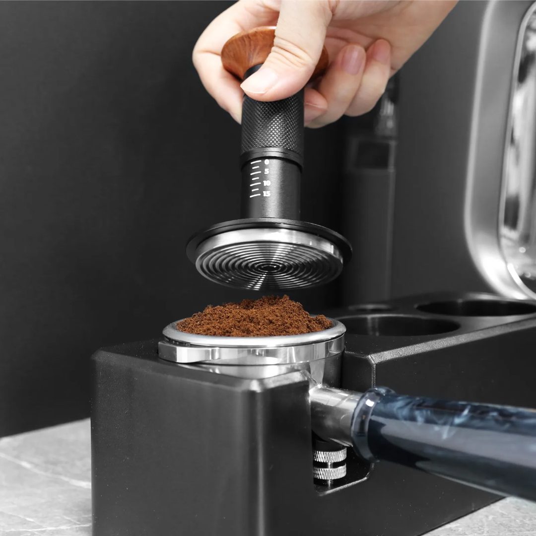 Adjustable Coffee Tamper with Wooden Handle 2