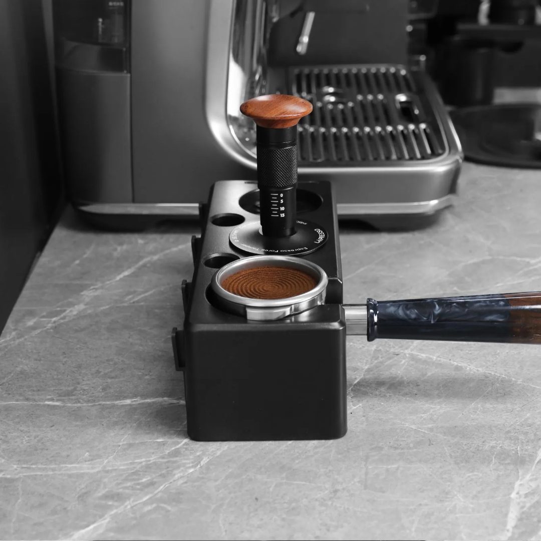 Adjustable Coffee Tamper with Wooden Handle 3