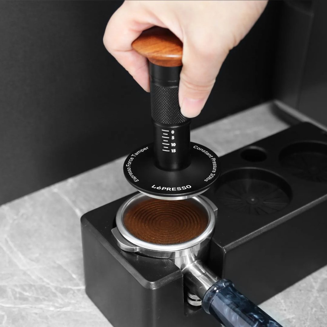 Adjustable Coffee Tamper with Wooden Handle 5