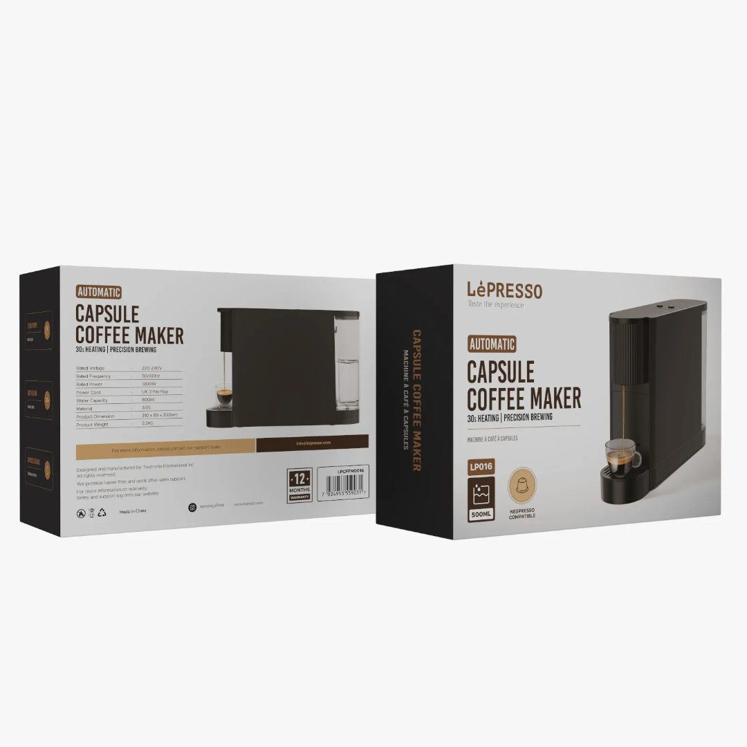 Compact Black Coffee Machine 3