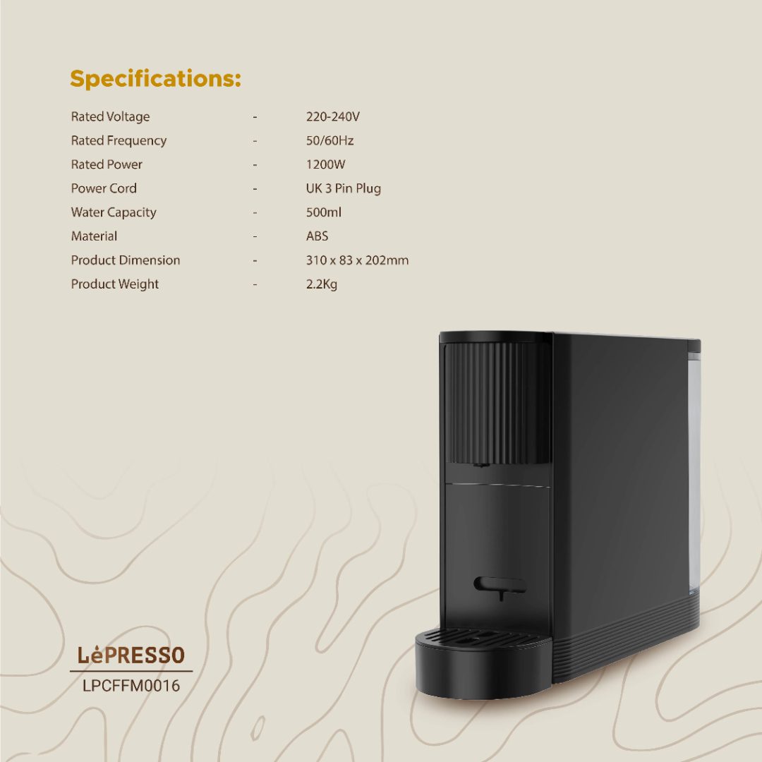 Compact Black Coffee Machine 4