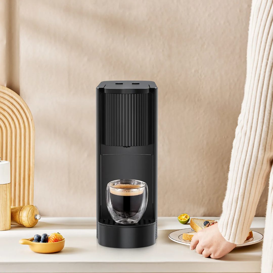 Compact Black Coffee Machine 5