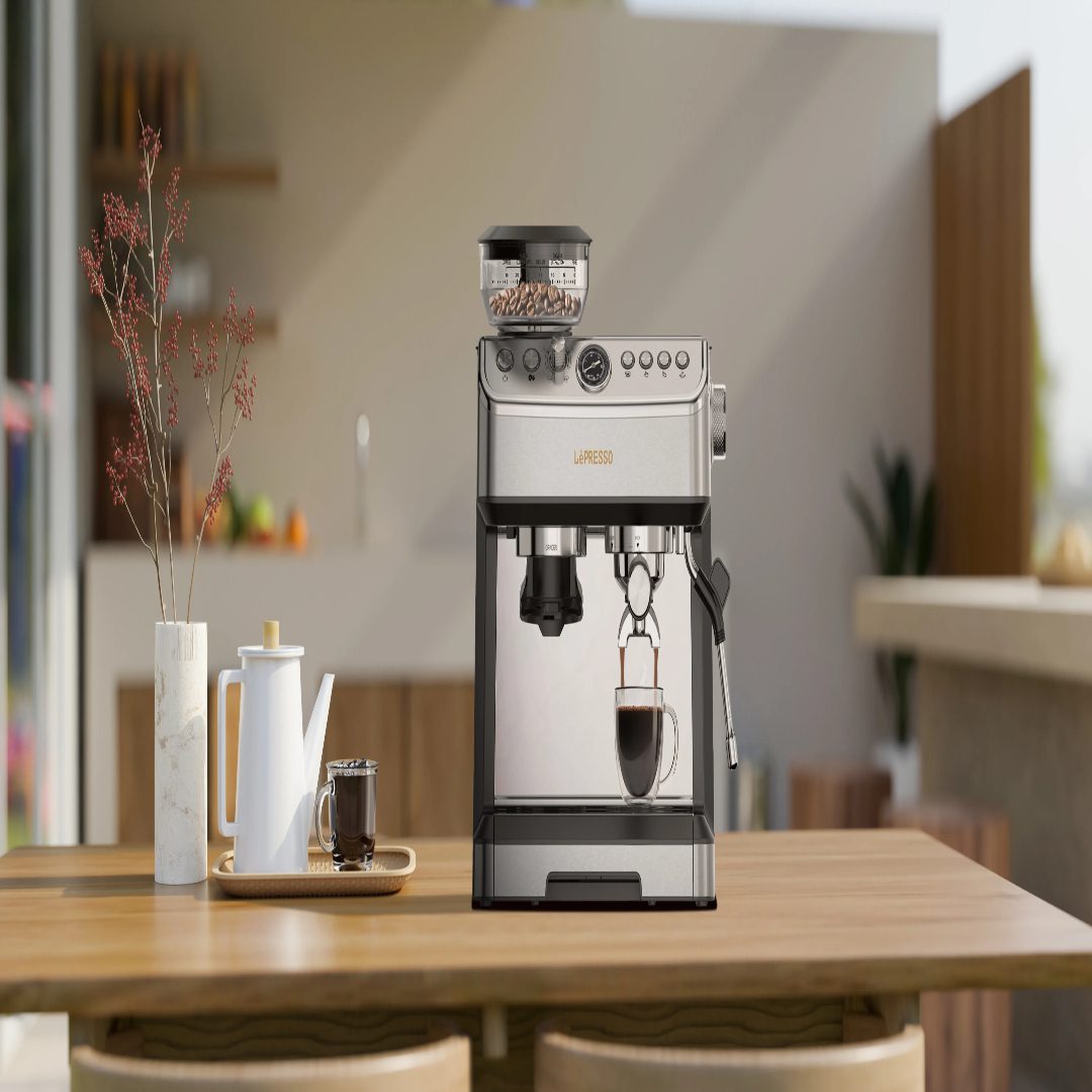 LéPRESSO Espresso Coffee Machine with Grinder 4