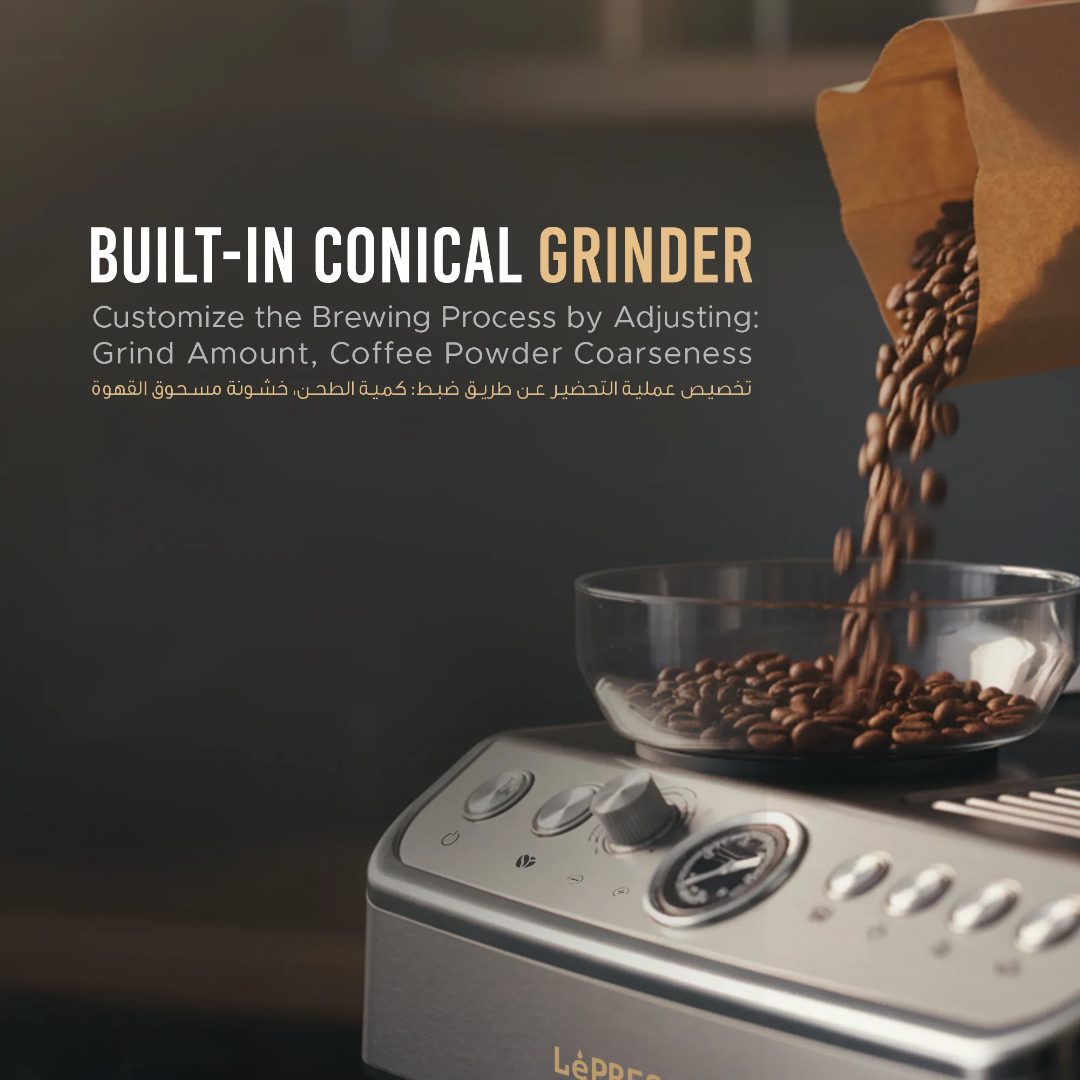 LéPRESSO Espresso Coffee Machine with Grinder 7