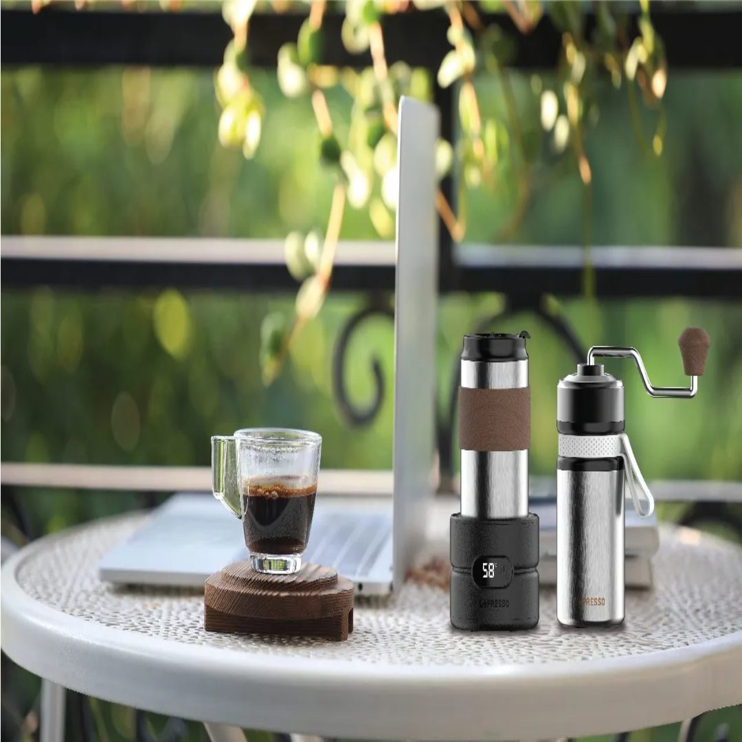 LèPRESSO Portable Manual Coffee Grinder & Electric Heater Set 8