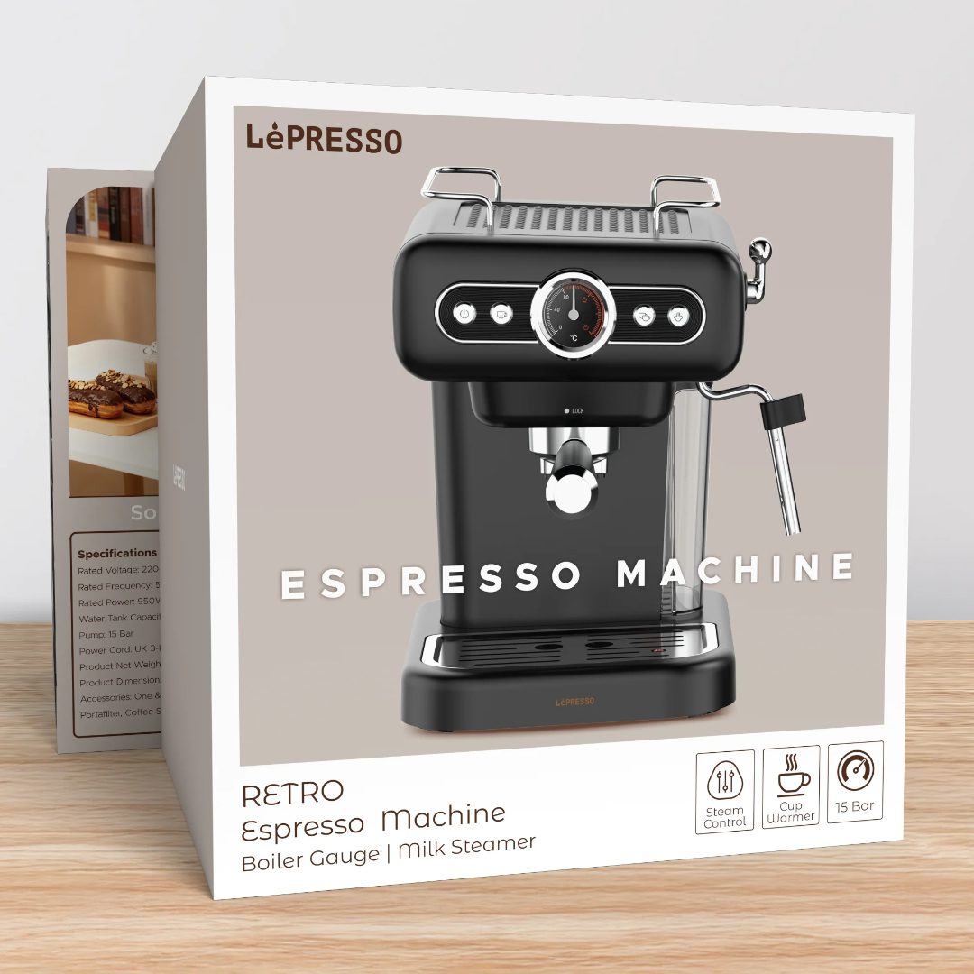 Lepresso Espresso Coffee Machine with Milk Frother 4