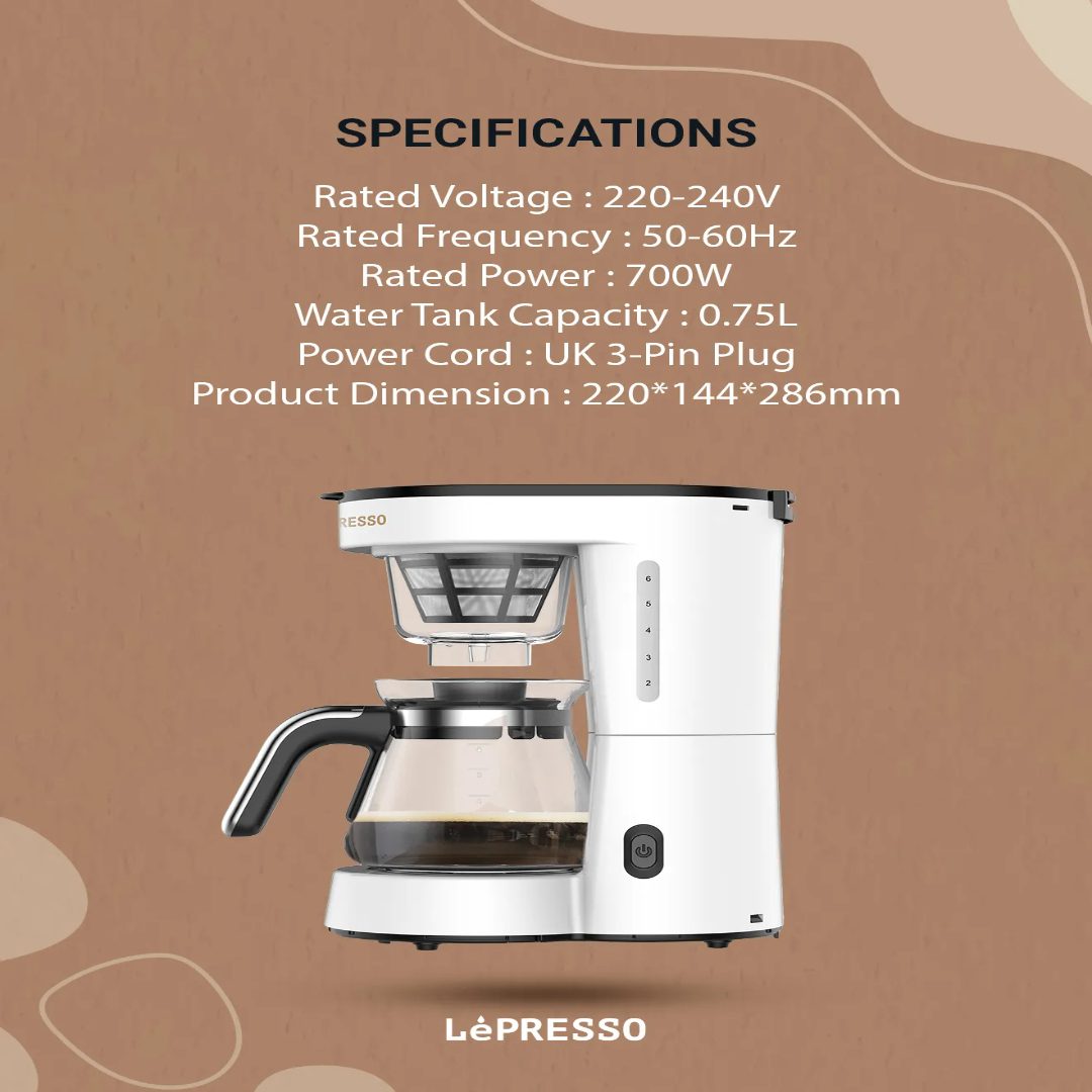 Electric Coffee Maker with Glass Carafe 3