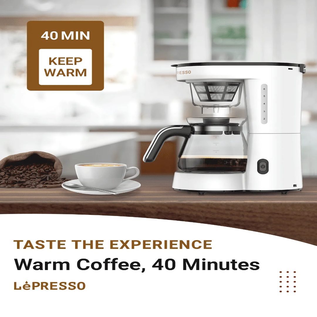 Electric Coffee Maker with Glass Carafe 5