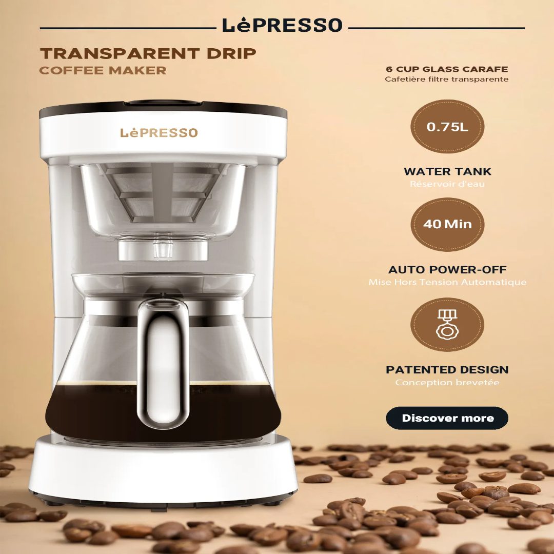 Electric Coffee Maker with Glass Carafe 7