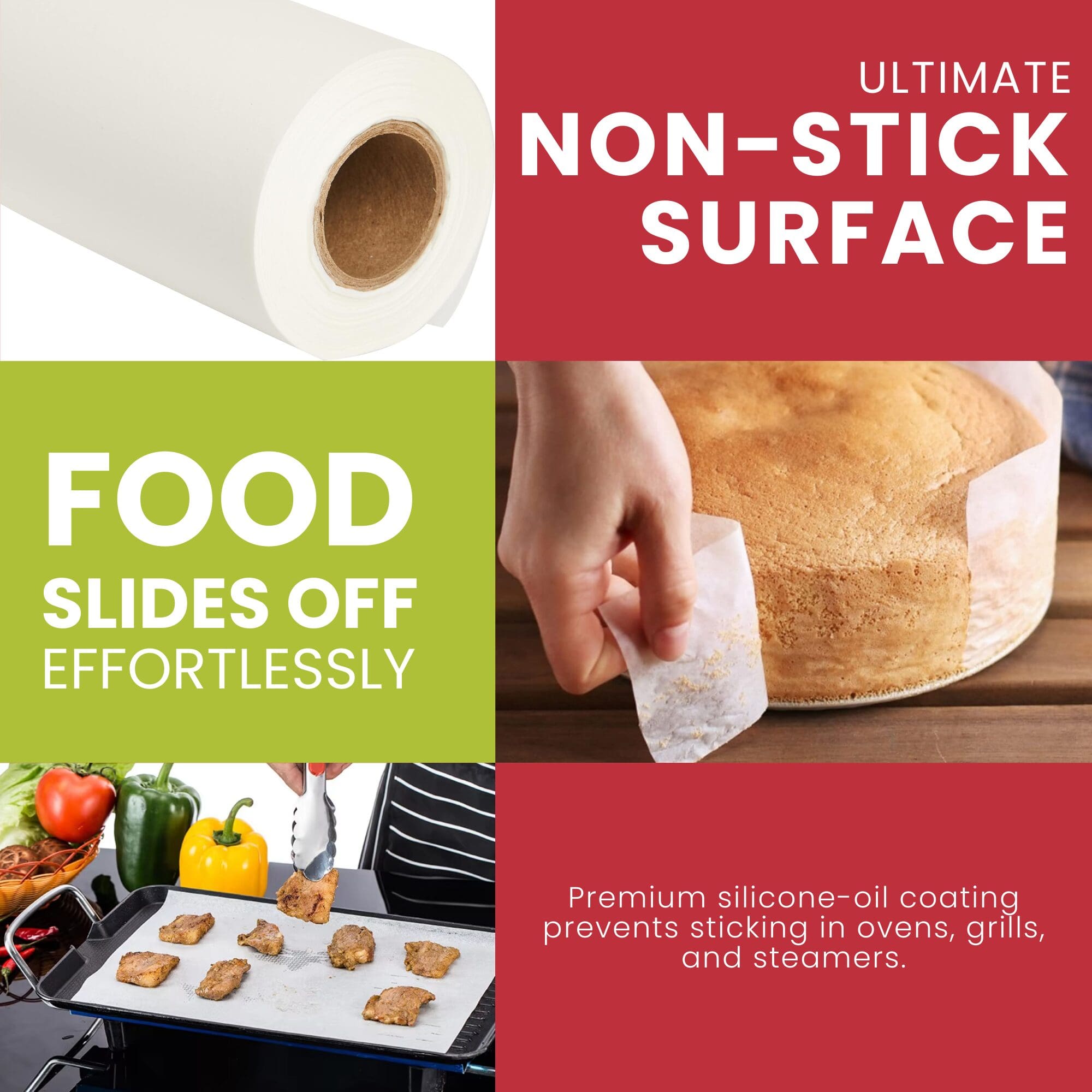 NEXSO Non-Stick Baking Paper Roll (75m x 45cm) 8