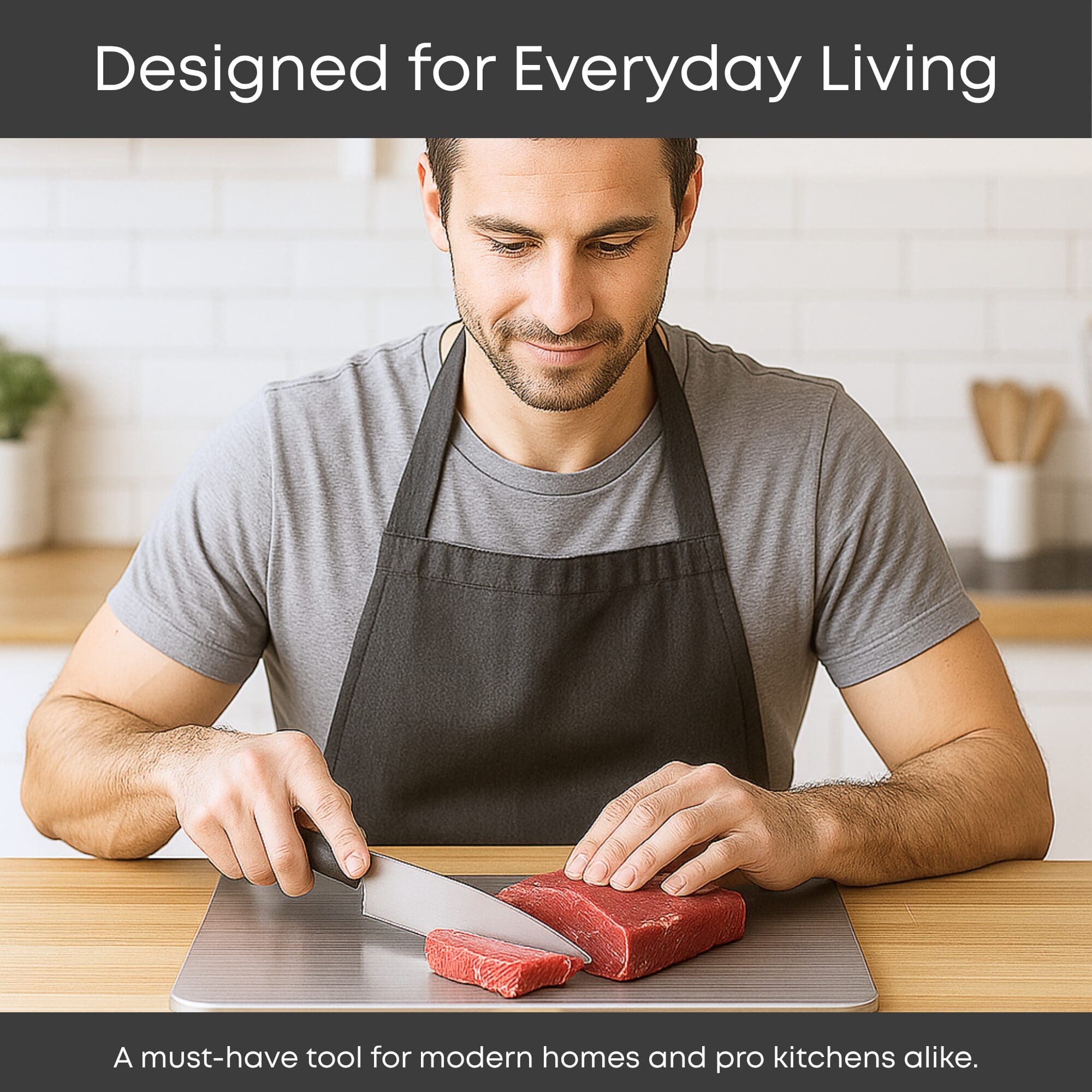 NEXSO Stainless Steel Cutting Board Set 2
