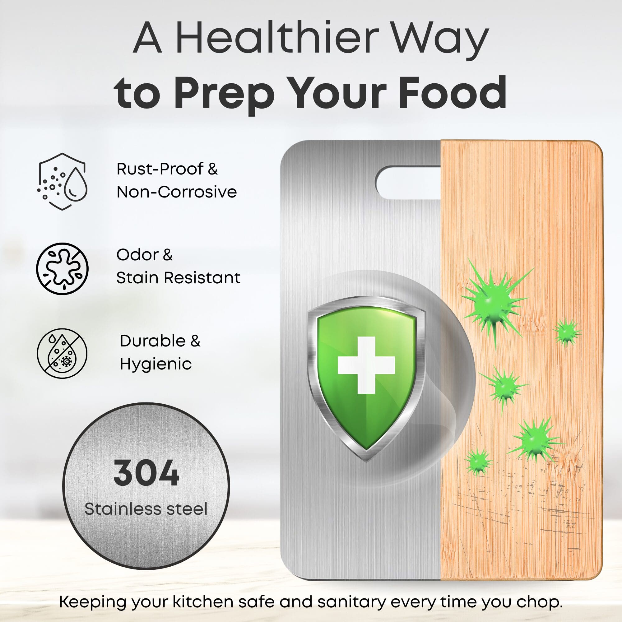 NEXSO Stainless Steel Cutting Board Set 3