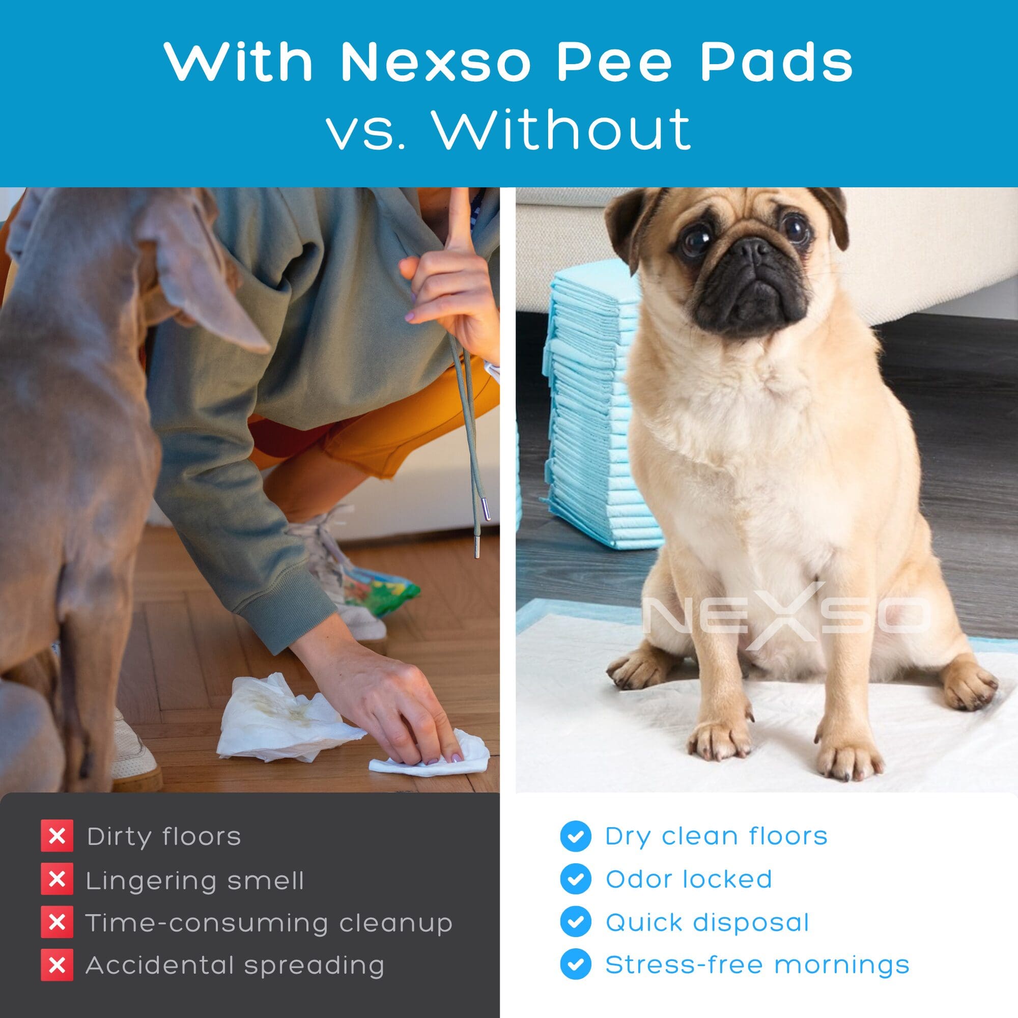 NEXSO - Dog Pee Pads 100pcs 2